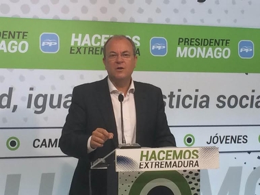 Monago exige que la Junta abone el resto de la paga extra de 2012 a los funcionarios extremeños