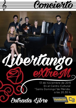 El quinteto extremeño Libertango eXtreM ofrecerá este viernes en Mérida un recital