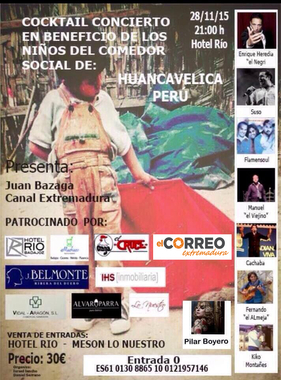Cóctel-concierto benéfico a favor de los niños de Huancavelica (Perú)