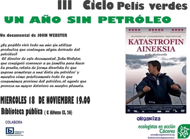Un documental sobre una 'dieta sin petróleo' se proyecta en Cáceres