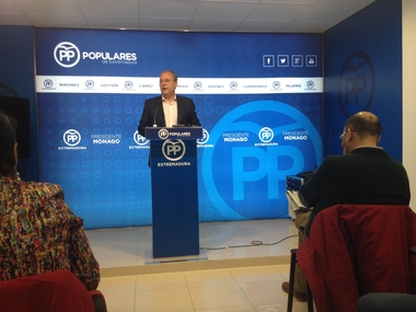 Monago manifiesta que 'los españoles han dicho que el PP debe seguir gobernando'