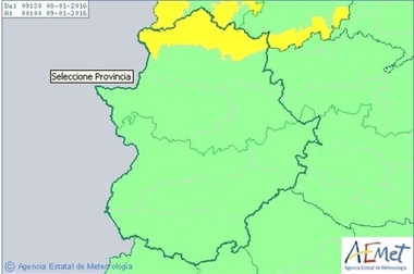 El norte de Cáceres estará en alerta amarilla por lluvias este viernes