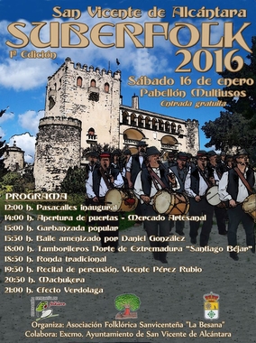 La localidad pacense de San Vicente de Alcántara celebra su festividad con talleres de danzas y música folk