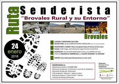La ruta senderista 'Brovales rural y su entorno' se celebrará este domingo con dos trayectos alternativos