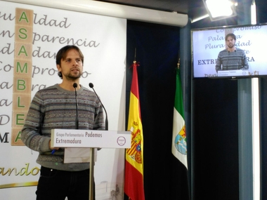 Podemos asegura que la propuesta de nuevos Presupuestos presentada por la Junta constata 'la gran coalición PP y PSOE en Extremadura'