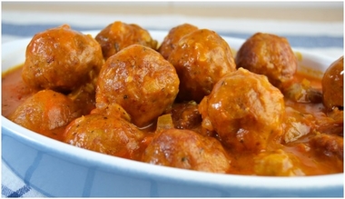 Hoy comemos... Albóndigas de pavo con champiñones