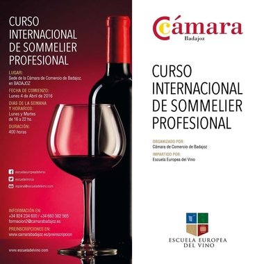 La Cámara de Comercio de Badajoz pone en marcha el I Curso Internacional de Sommelier en Extremadura