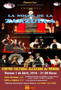 El espectáculo 'La noche de la zarzuela' llega a Mérida el próximo 1 de abril