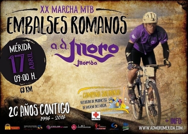 La Marcha MTB 'Embalses Romanos de Mérida' recorrerá este domingo 68 kilómetros por el entorno de la ciudad