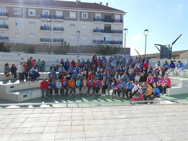 Personas con 'capacidades diferentes' recorren un tramo del Camino Mozárabe de Santiago
