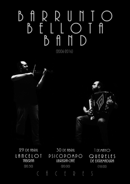 X Aniversario Barrunto Bellota Band en Cáceres