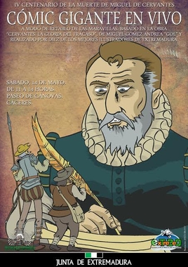 Cómic Gigante en Vivo (10 dibujantes): Cervantes, la gloria del fracaso