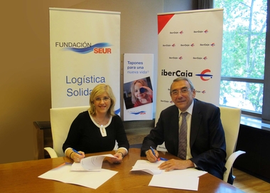 Ibercaja se suma al proyecto ''Tapones para una nueva vida'' de la Fundación SEUR