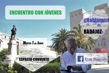 El alcalde de Badajoz mantiene este martes un encuentro con jóvenes para hablar del presente y futuro de la ciudad