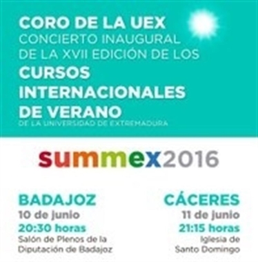 El coro de la Universidad de Extremadura interpretará los conciertos inaugurales de los Cursos Internacionales de Verano
