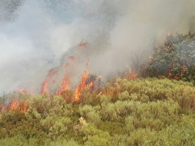 El Infoex declara el nivel 1 de peligrosidad por un incendio en Garganta la Olla y Aldeanueva de la Vera