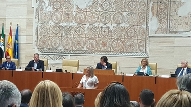 Blanca Martín destaca el papel femenino en la Extremadura 'moderna' y pide un pacto estatal contra la violencia machista