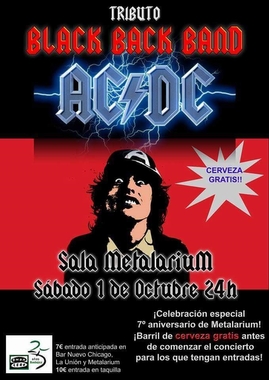  7 aniversario de Sala Metalarium con la presencia de Black Back Band