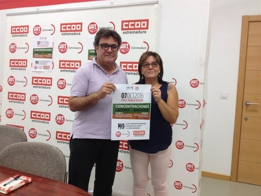 CCOO y UGT dicen que el Día por el Trabajo Decente se fija en Extremadura donde hay 