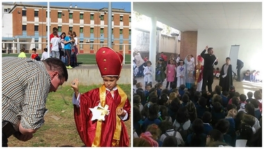 El colegio Diocesano de Cáceres celebra 'Holywins' con disfraces de santos y de diferentes profesiones