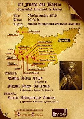 Una conferencia en Olivenza abordará la práctica del Fuero del Baylío