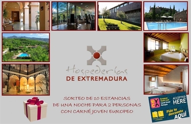 El Instituto de la Juventud de Extremadura e Ibercaja sortean 10 estancias de una noche en la red de hospederías