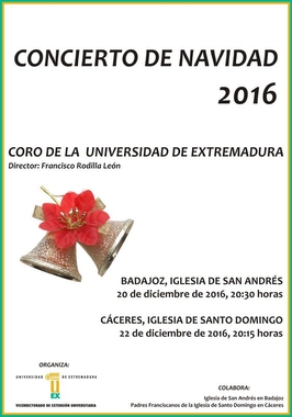 El Coro de la Universidad de Extremadura ofrece esta semana dos Conciertos de Navidad en Badajoz y Cáceres