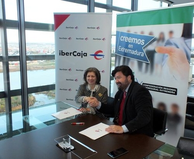 Ibercaja y la Creex apuestan por el desarrollo del tejido empresarial de Extremadura 