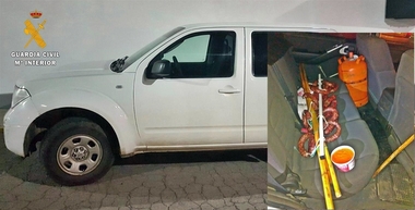 Detenido en Berlanga tras robar un vehículo con unos 30 kilos de productos de alimentación