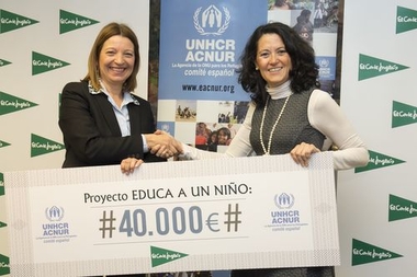 El Corte Inglés dona 40.000 a ACNUR para escolarizar a 2.000 niños refugiados