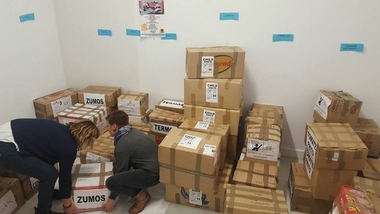 Cáceres se vuelca con los refugiados de Grecia donando 1.200 kilos de alimentos en cuatro días