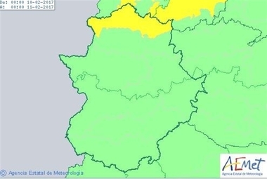 El norte de la provincia de Cáceres, en aviso amarillo este viernes por nevadas
