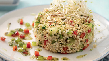 Quinoa fresca con verduritas y vinagreta