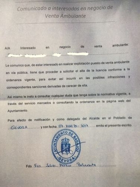 Fragoso exige ahora a los vendedores de mercadillos en poblados que paguen legalmente