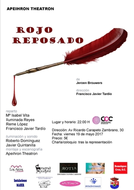 Apeihron Theatron representa en Centro de Ocio Contemporáneo de Badajoz la obra 'Rojo reposado'