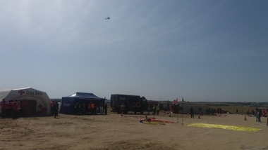 Unos 200 efectivos realizan en Mérida un simulacro de accidente aéreo para mantenerse alerta y en 