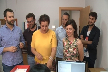 Eva Pérez anima a los militantes 