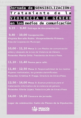 Jornada de sensibilización sobre el tratamiento de la Violencia de Género en los medios de comunicación