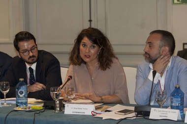 Rosa Balas expone a representantes de la ciudadanía española en el exterior la estrategia Extremadura en el mundo