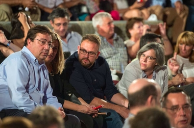 El presidente de la Junta de Extremadura asiste al estreno de 'Nerón' en el Teatro Romano de Mérida