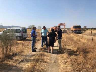 Desarrollo Rural visita las obras de las 873 hectáreas de la zona de concentración parcelaria de Oliva de Plasencia
