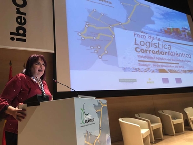 Begoña García traslada la necesidad de un tren digno para Extremadura en el Foro de la Logística del Corredor Atlántico