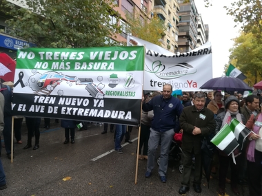 Manifestación por un tren digno