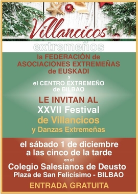Festival de Villancicos y Danzas Extremeñas en Bilbao
