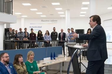 Fernández Vara inaugura en Mérida las nuevas instalaciones de la empresa Ibermática