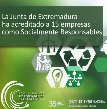 La Junta de Extremadura ha acreditado a 15 empresas como socialmente responsables