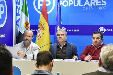 El PP de Badajoz inicia la preparación de la campaña electoral con 150 afiliados más que el año pasado y reforzando su estructura territorial