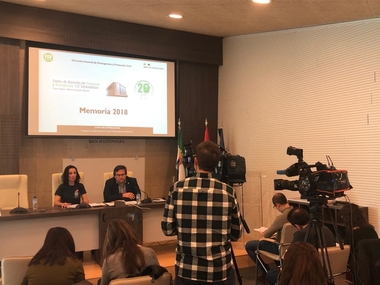 El Centro de Atención de Urgencias y Emergencias 112 Extremadura gestionó 102.177 incidentes durante el año 2018