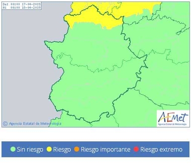 El 112 Extremadura activará mañana la alerta amarilla por vientos y tormentas en el norte de la provincia de Cáceres