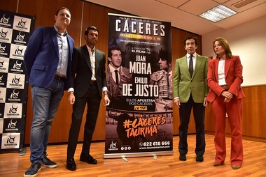 Tauroemoción presenta en Cáceres el mano a mano entre Juan Mora y Emilio de Justo